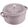 Staub Lilac Enameled Cast Iron Round Cocotte In Lilac