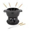 Staub Black Fondue Set
