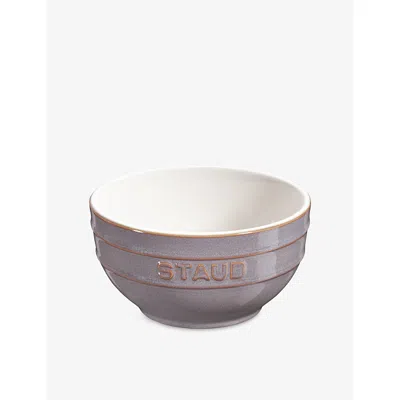 Staub Ancient Grey Brand-embossed Ceramic Bowl 12cm In Gray