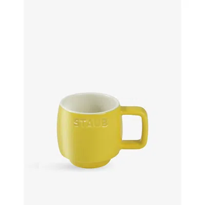 Staub Citron Brand-embossed Ceramic Mug 100ml Xs In Animal Print