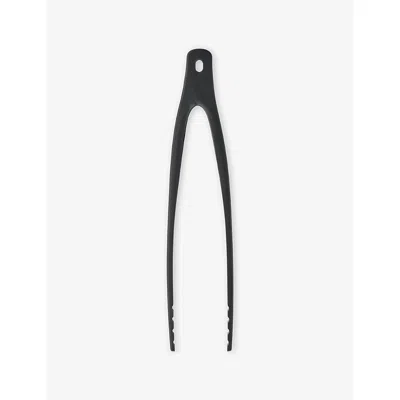 Staub Black Brand-embossed Silicone Tongs