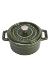 Staub Cast Iron 0.25-quart Mini Enameled Cast Iron Dutch Oven In Green
