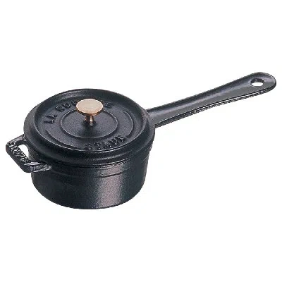 Staub Cast Iron 0.25-qt Mini Saucepan In Matte Black