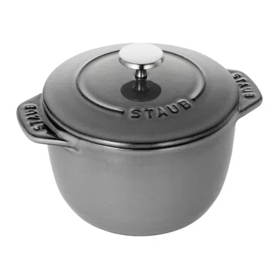 Staub Cast Iron 0.75-qt Petite French Oven In Gray