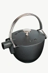 Staub Cast Iron 1-qt Round Tea Kettle In Black Matte