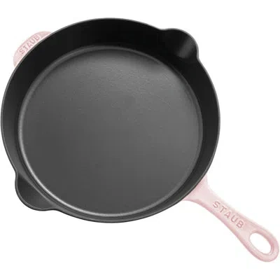 Staub Cast Iron 11-inch Traditional Deep Skillet - Peony Pink In Black