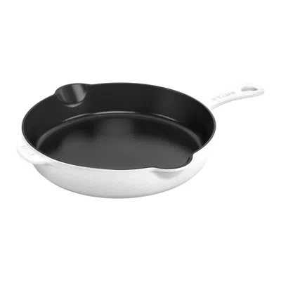 Staub Cast Iron 11-inch Traditional Skillet In White