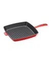 Staub Cast Iron 12-inch Square Grill Pan In Cherry