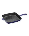 Staub 12-inch Enameled Cast Iron Grill Pan In Dark Blue