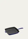 Staub 12-inch Enameled Cast Iron Grill Pan In Dark Blue