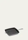 Staub Cast Iron 12-inch Square Grill Pan In Graphite Grey
