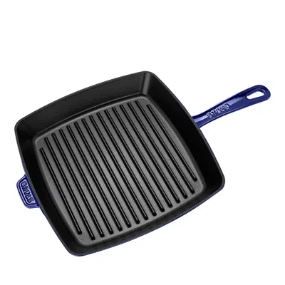 Staub Cast Iron 12 Square Grill Pan In Dark Blue