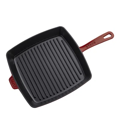 Staub Cast Iron 12 Square Grill Pan In Grenadine