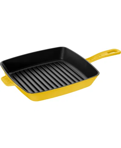 Staub Cast Iron 12" Square Grill Pan In Yellow