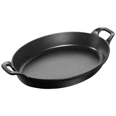 Staub Cast Iron 12.5-inch X 9-inch Oval Baking Dish - Matte Black
