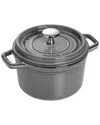 Staub Graphite Grey Cast Iron 1.25qt Round Cocotte
