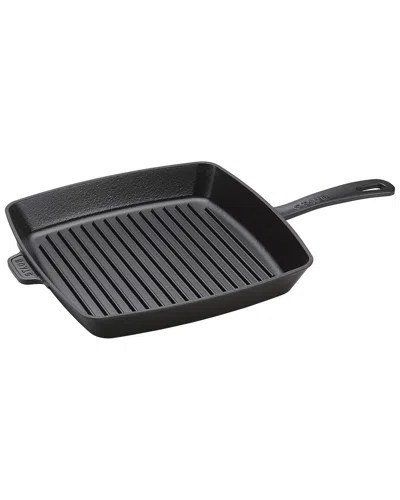 Staub Cast Iron 12in Square Grill Pan In Black