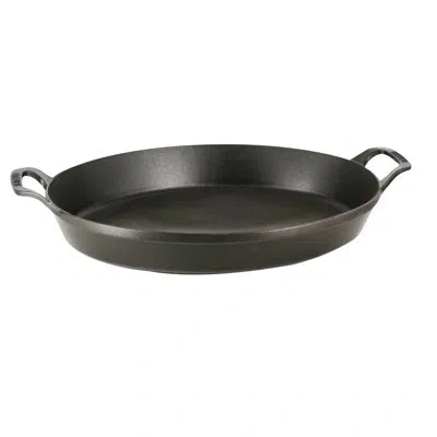 Staub Cast Iron 14.5-inch X 11.2-inch Oval Baking Dish In Matte Black