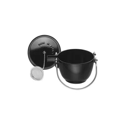 Staub Cast Iron 1-quart Round Tea Kettle In Black Matte