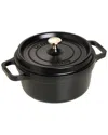 Staub Cast Iron 2.75qt Round Dutch Oven In Black