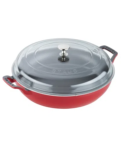 STAUB CAST IRON 3.5-QT BRAISER WITH GLASS LID