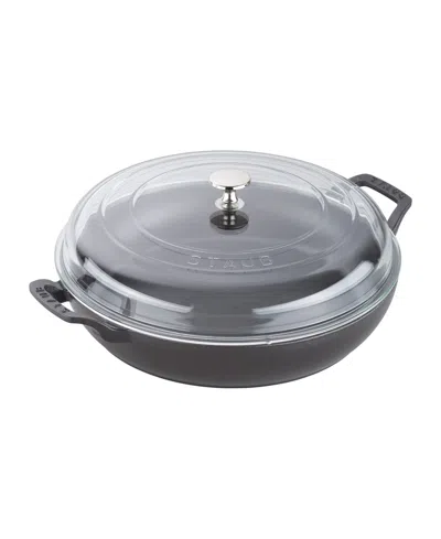 STAUB CAST IRON 3.5-QT BRAISER WITH GLASS LID