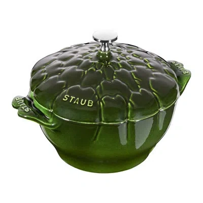 Staub Cast Iron 3-qt Artichoke Cocotte - Basil Greenf Cast Iron 3-qt Artichoke Cocotte - Basil Green
