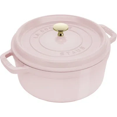 Staub Cast Iron 4-qt Round Dutch Oven - Peony Pink