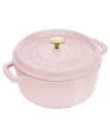 Staub Cast Iron 4qt Round Dutch Oven In Pink