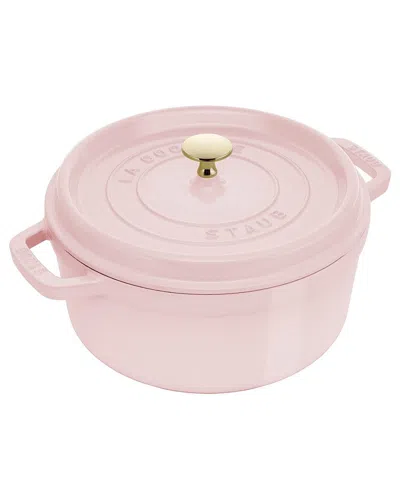 Staub Cast Iron 4qt Round Dutch Oven In Pink