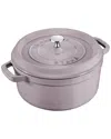 Staub Cast Iron 4qt Round Dutch Oven In Purple