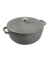 Staub Enameled Cast Iron 5 Qt. Essential French Oven In Graphite Gray