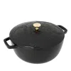 Staub Cast Iron 5 Qt. Essential French Oven With Snake Lid In Black