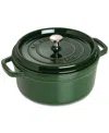 Staub Cast Iron 5.5-qt Round Dutch Oven In Green