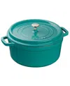 Staub Cast Iron 5.5-qt Round Dutch Oven In Green