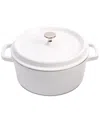 Staub Cast Iron 5.5-qt Round Dutch Oven In White