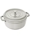 Staub Cast Iron 5.5 Quart Round Cocotte In Orange