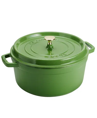 Staub Cast Iron 5.5-qt Round Dutch Oven In Green