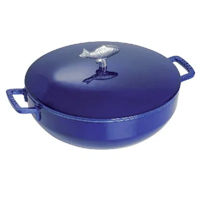 Staub Cast Iron 5-qt Bouillabaisse Pot - Dark Blue In Dark Blue,silver
