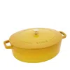 Staub 6.25-quart Enameled Cast Iron Shallow Oval Dutch Oven In Yellow