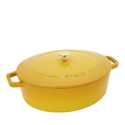STAUB CAST IRON 6.25 QT. WIDE OVAL DUTCH OVEN