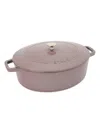 Staub Cast Iron 6.25-quart Shallow Oval Dutch Oven In Lilac