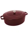 Staub Cast Iron 6.25qt Grenadine Shallow Oval Dutch Oven