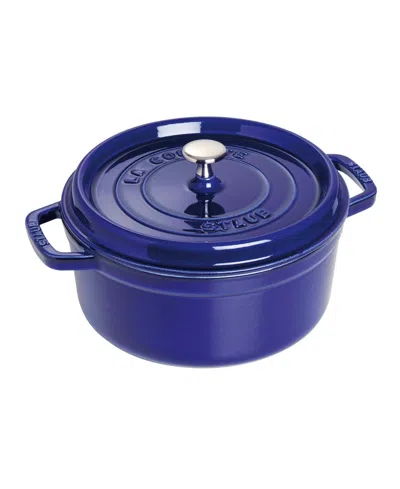 Staub Cast Iron 7-qt. Round Dutch Oven In Blue