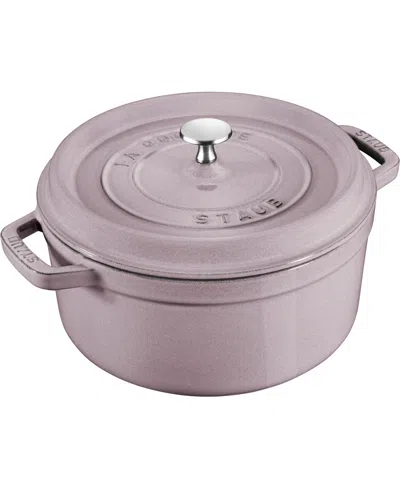 Staub Cast Iron 5.5-qt Round Dutch Oven In Lilac