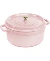 Staub Cast Iron 7 Qt Round Dutch Oven In Peony Pink
