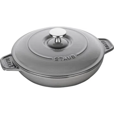Staub Cast Iron 7.9-inch Round Covered Baking Dish In Gray