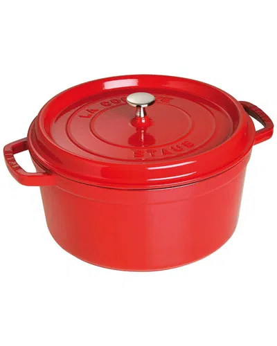 Staub Cast Iron 7qt Round Dutch Oven In Red