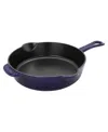 Staub Cast Iron 8.5in Dark Blue Traditional Deep Skillet In Indigo