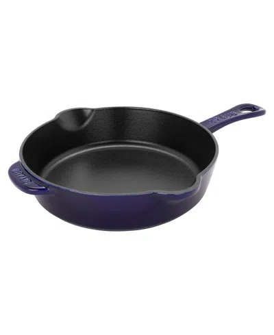 Staub Cast Iron 8.5" Traditional Deep Skillet In Blue